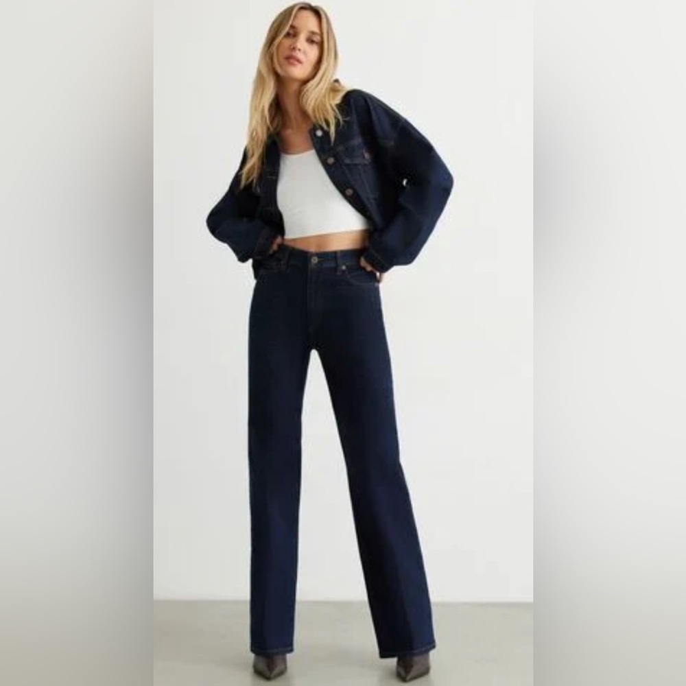 Dynamite Dark Blue Flare & Wide Leg Jeans